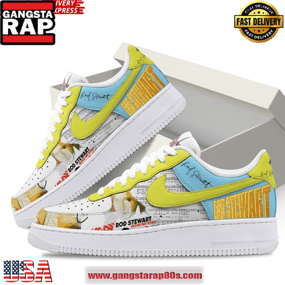 Rod Stewart Limited Edition Air Force 1 Running Sneakers Shoes Rod Stewart Limited Edition Air Force 1 Running Sneakers Shoes