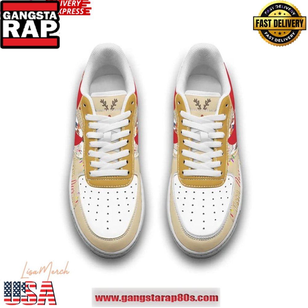 Rudolph the Red-Nosed Reindeer Air Force 1 Running Sneakers Shoes Rudolph the Red-Nosed Reindeer Air Force 1 Running Sneakers Shoes