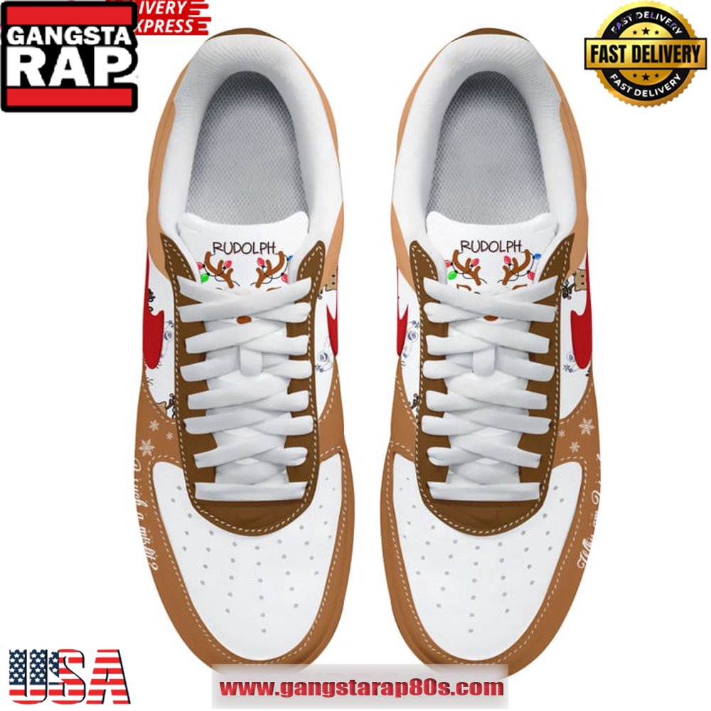 Rudolph The Red-Nosed Reindeer Christmas Limited Air Force 1 Running Sneakers Rudolph The Red-Nosed Reindeer Christmas Limited Air Force 1 Running Sneakers
