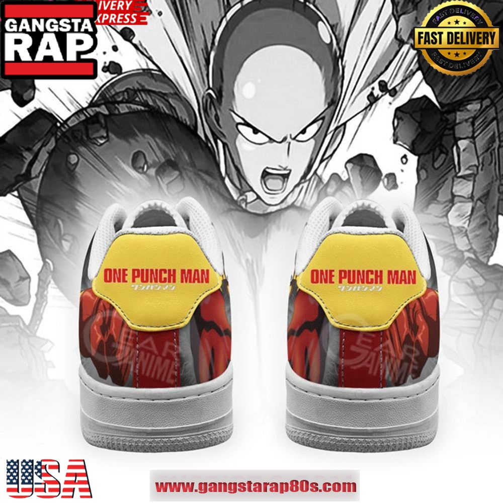 Saitama One Punch Man Limited Edition Air Force 1 Shoes Running Sneakers Saitama One Punch Man Limited Edition Air Force 1 Shoes Running Sneakers