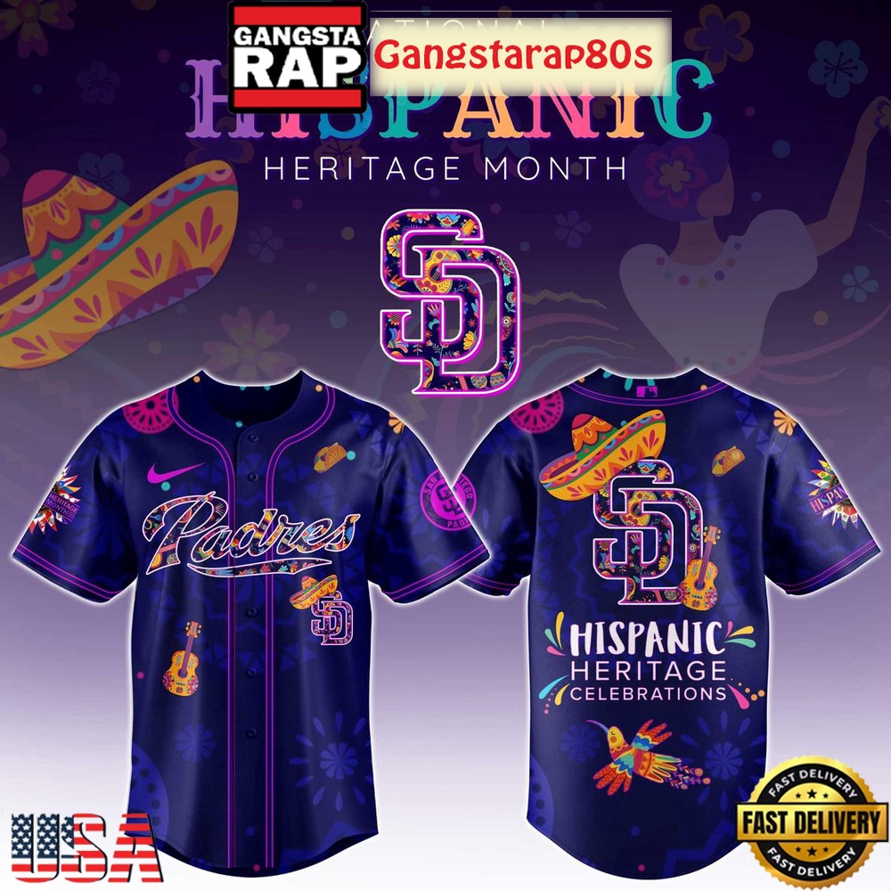 San Diego Padres Hispanic Heritage Celebrations 2025 Unique Design Baseball Jersey San Diego Padres Hispanic Heritage Celebrations 2025 Unique Design Baseball Jersey