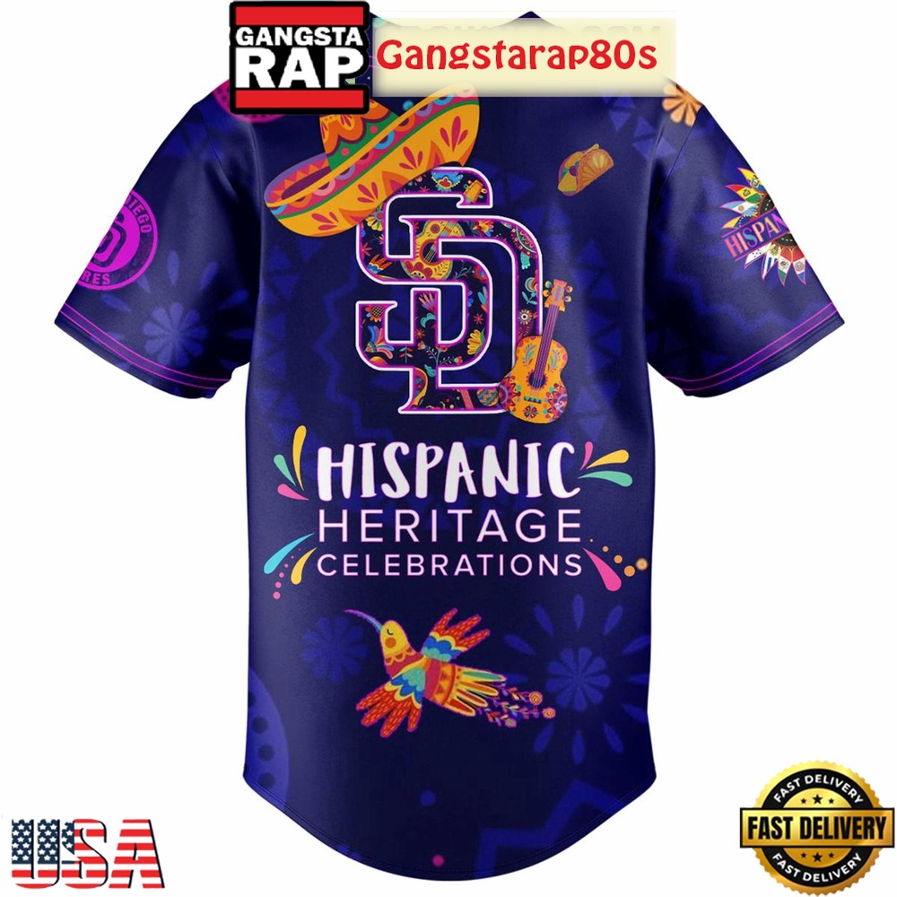 San Diego Padres Hispanic Heritage Celebrations 2025 Unique Design Baseball Jersey San Diego Padres Hispanic Heritage Celebrations 2025 Unique Design Baseball Jersey