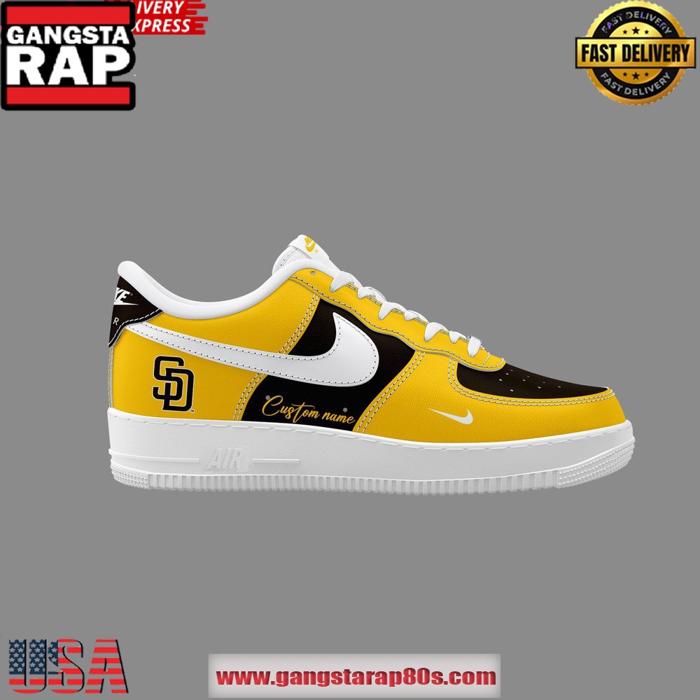San Diego Padres Personalized Air Force 1 Running Sneakers Shoes