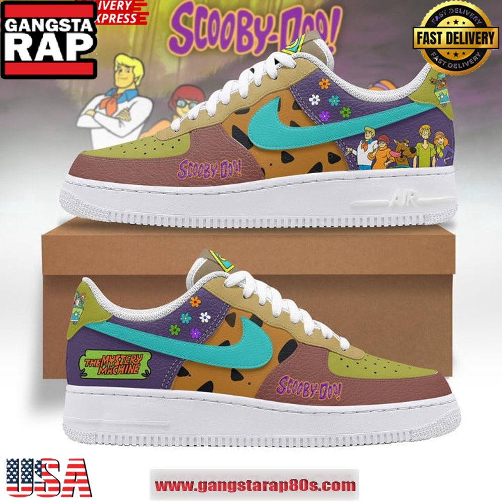 Scooby Doo Mystery Machine Air Force 1 Running Sneakers Shoes Scooby Doo Mystery Machine Air Force 1 Running Sneakers Shoes