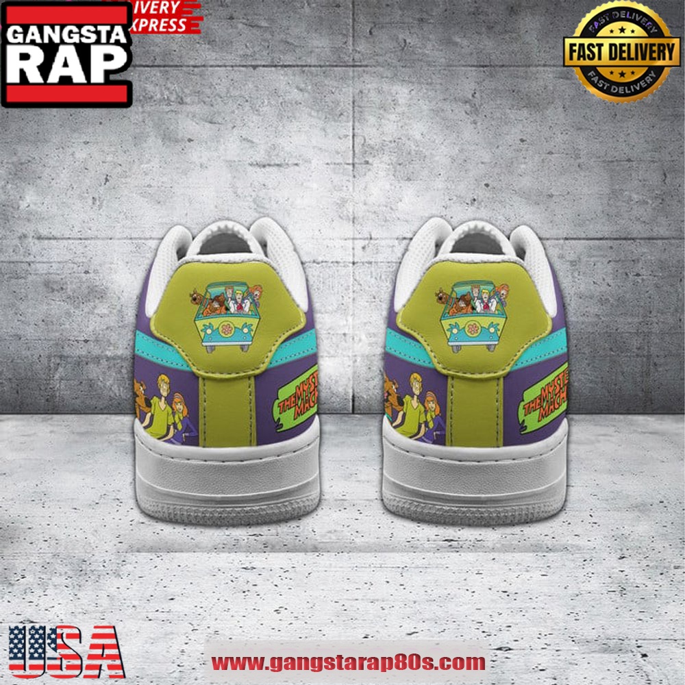 Scooby Doo Mystery Machine Air Force 1 Running Sneakers Shoes Scooby Doo Mystery Machine Air Force 1 Running Sneakers Shoes