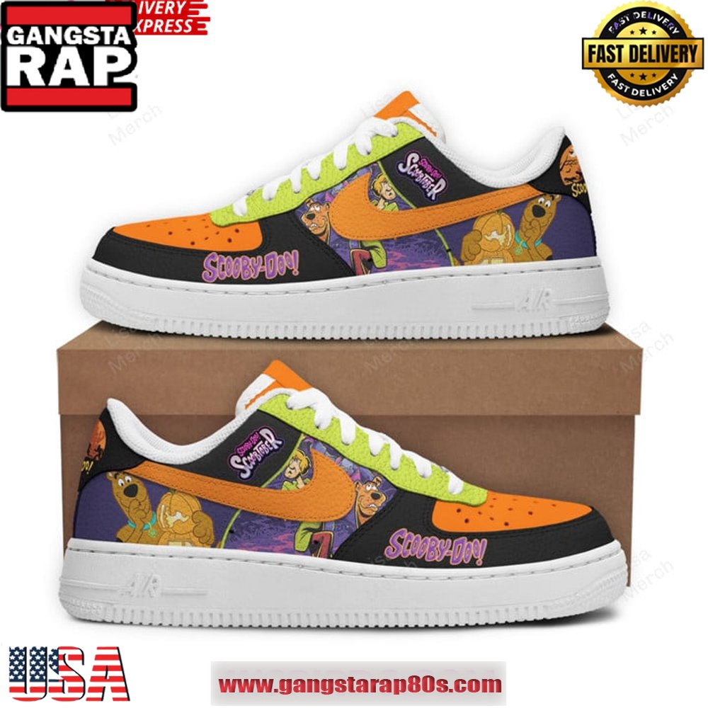 Scooby-Doo Scoobtober Limited Edition Air Force 1 Sneakers Shoes Scooby-Doo Scoobtober Limited Edition Air Force 1 Sneakers Shoes