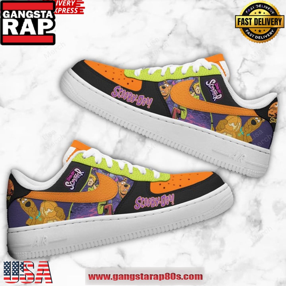 Scooby-Doo Scoobtober Limited Edition Air Force 1 Sneakers Shoes Scooby-Doo Scoobtober Limited Edition Air Force 1 Sneakers Shoes