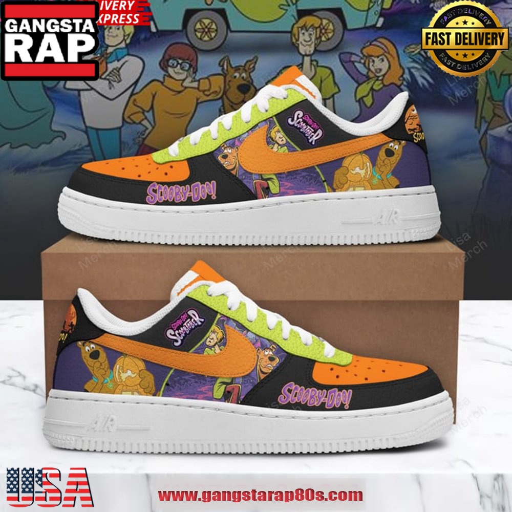 Scooby-Doo Scoobtober Limited Edition Air Force 1 Sneakers Shoes Scooby-Doo Scoobtober Limited Edition Air Force 1 Sneakers Shoes