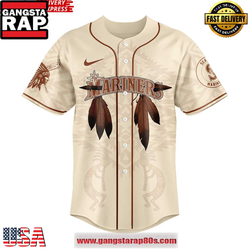 Seattle Mariners Native American Heritage Month 2025 Baseball Jersey Shirt