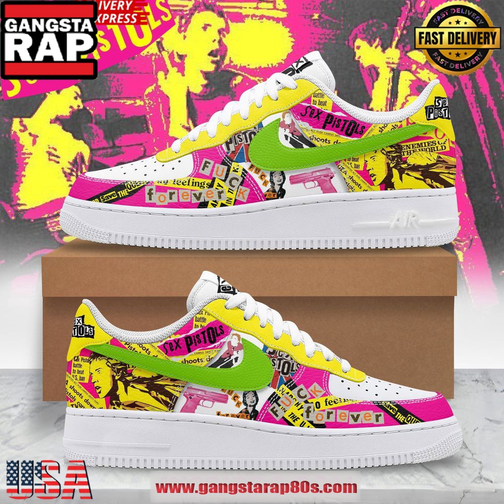 Sex Pistols Band Limited Edition Air Force 1 Sneakers Shoes Sex Pistols Band Limited Edition Air Force 1 Sneakers Shoes