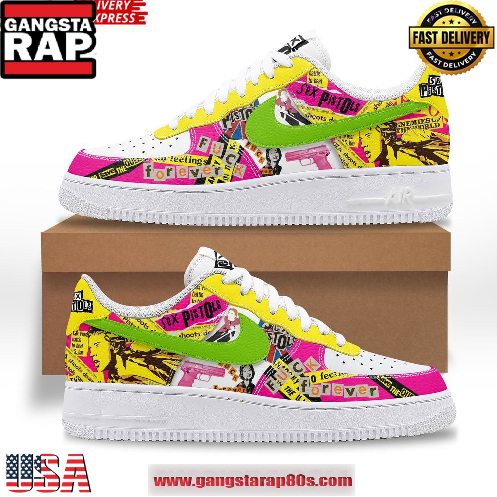 Sex Pistols Band Limited Edition Air Force 1 Sneakers Shoes Sex Pistols Band Limited Edition Air Force 1 Sneakers Shoes