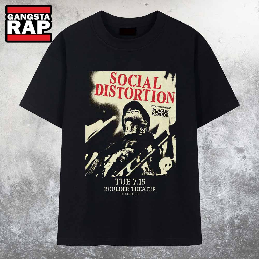 Social Distortion Jul 15 2025 In Boulder CO T Shirt