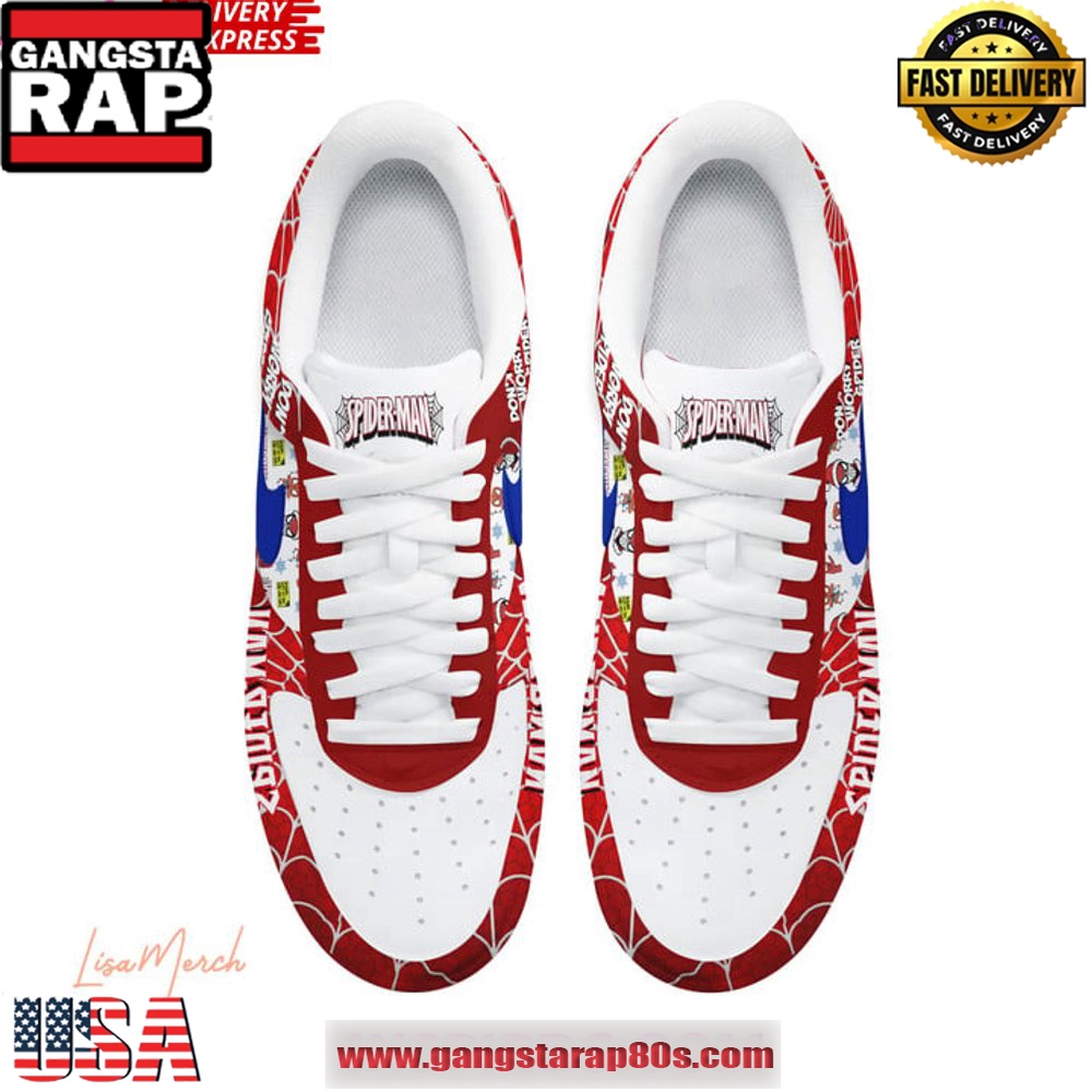 Spider-Man Christmas Holiday Limited Edition Air Force 1 Running Sneakers Spider-Man Christmas Holiday Limited Edition Air Force 1 Running Sneakers