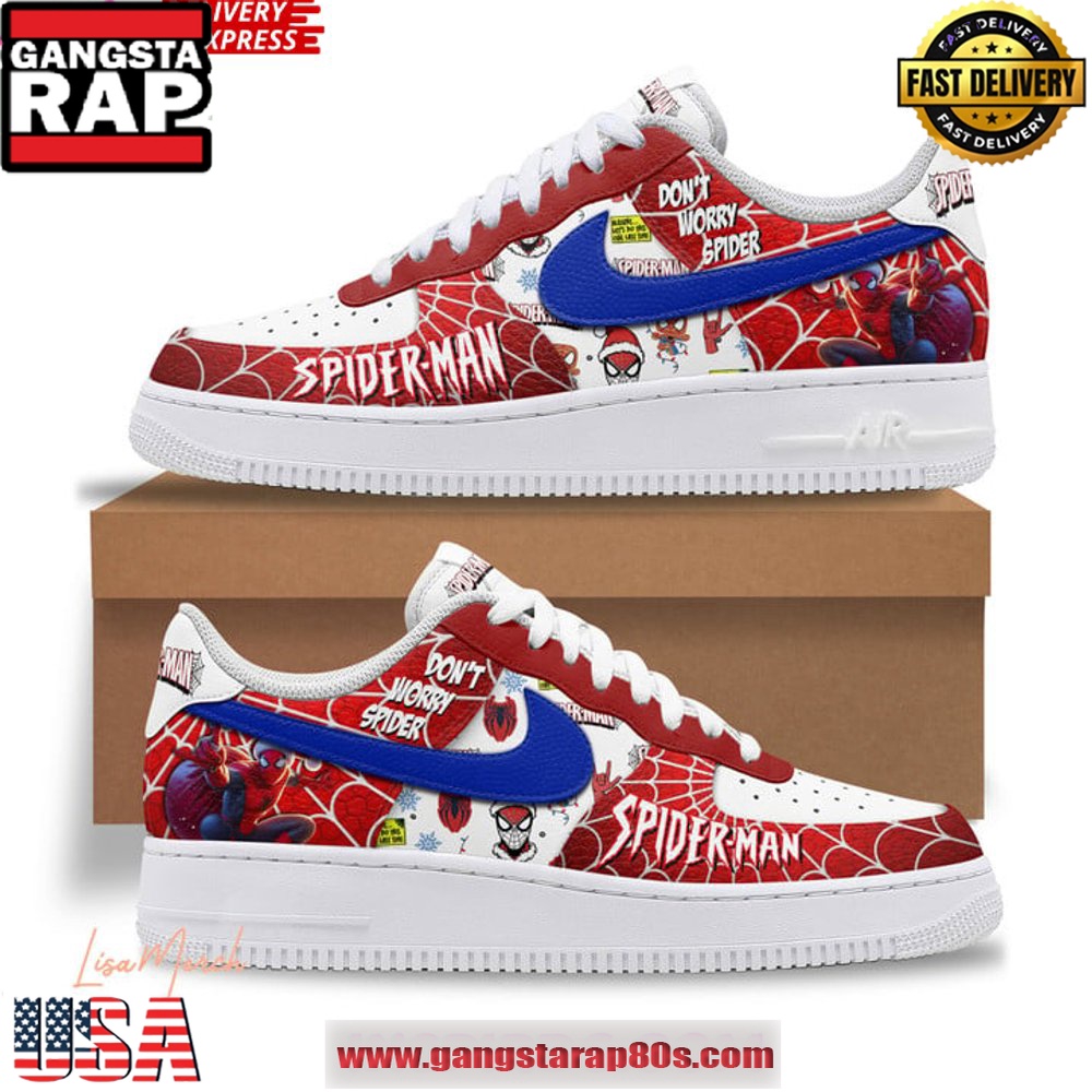 Spider-Man Christmas Holiday Limited Edition Air Force 1 Running Sneakers Spider-Man Christmas Holiday Limited Edition Air Force 1 Running Sneakers