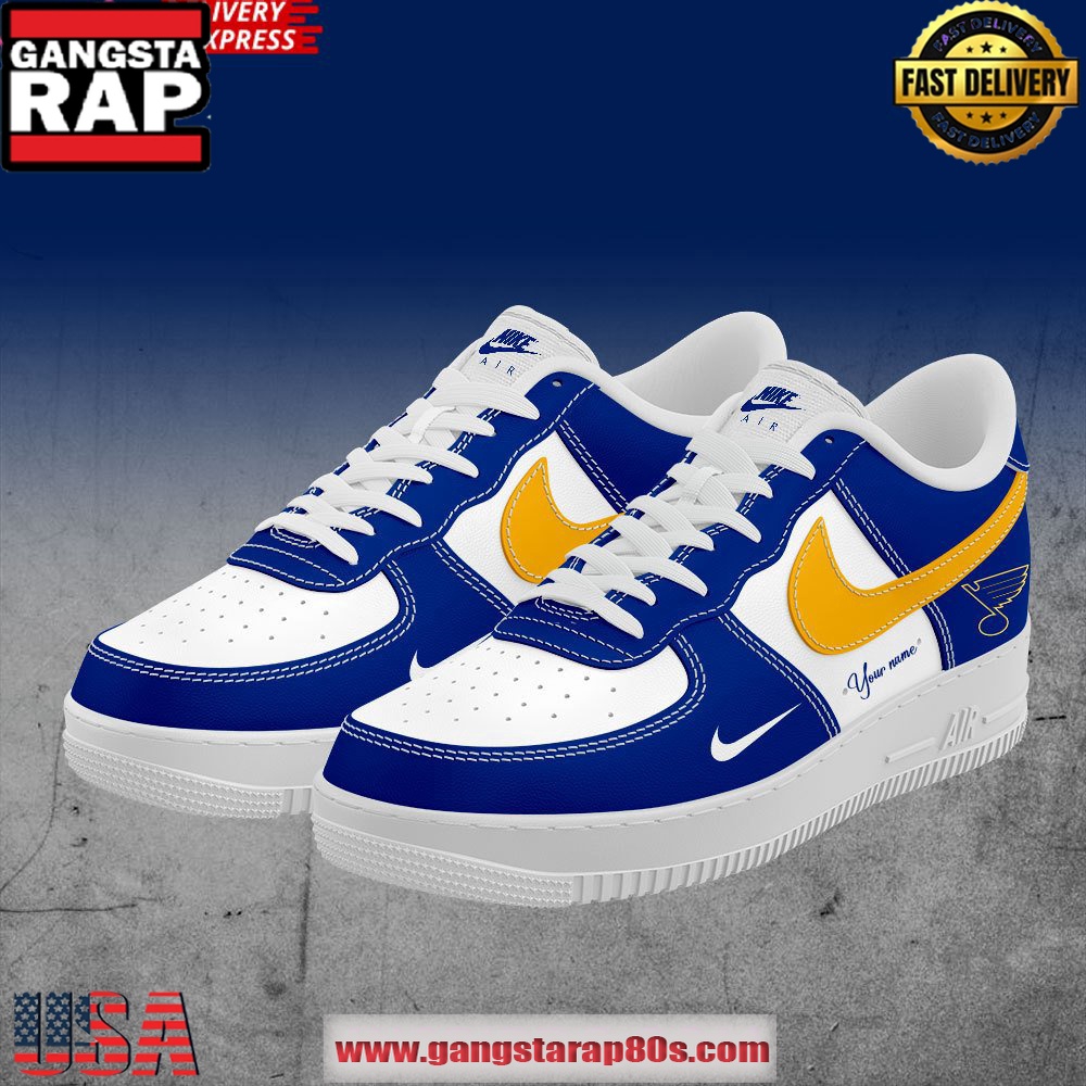 St. Louis Blues Custom Air Force 1 Running Sneakers Shoes