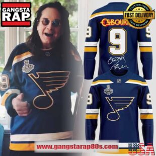 St. Louis Blues x Ozzy Osbourne Thank You For The Memories Hockey Jersey