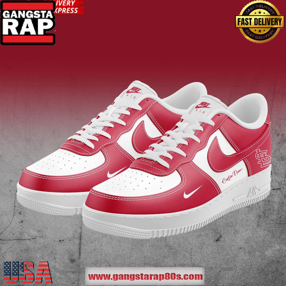 St. Louis Cardinals Custom Air Force 1 Running Sneakers Shoes