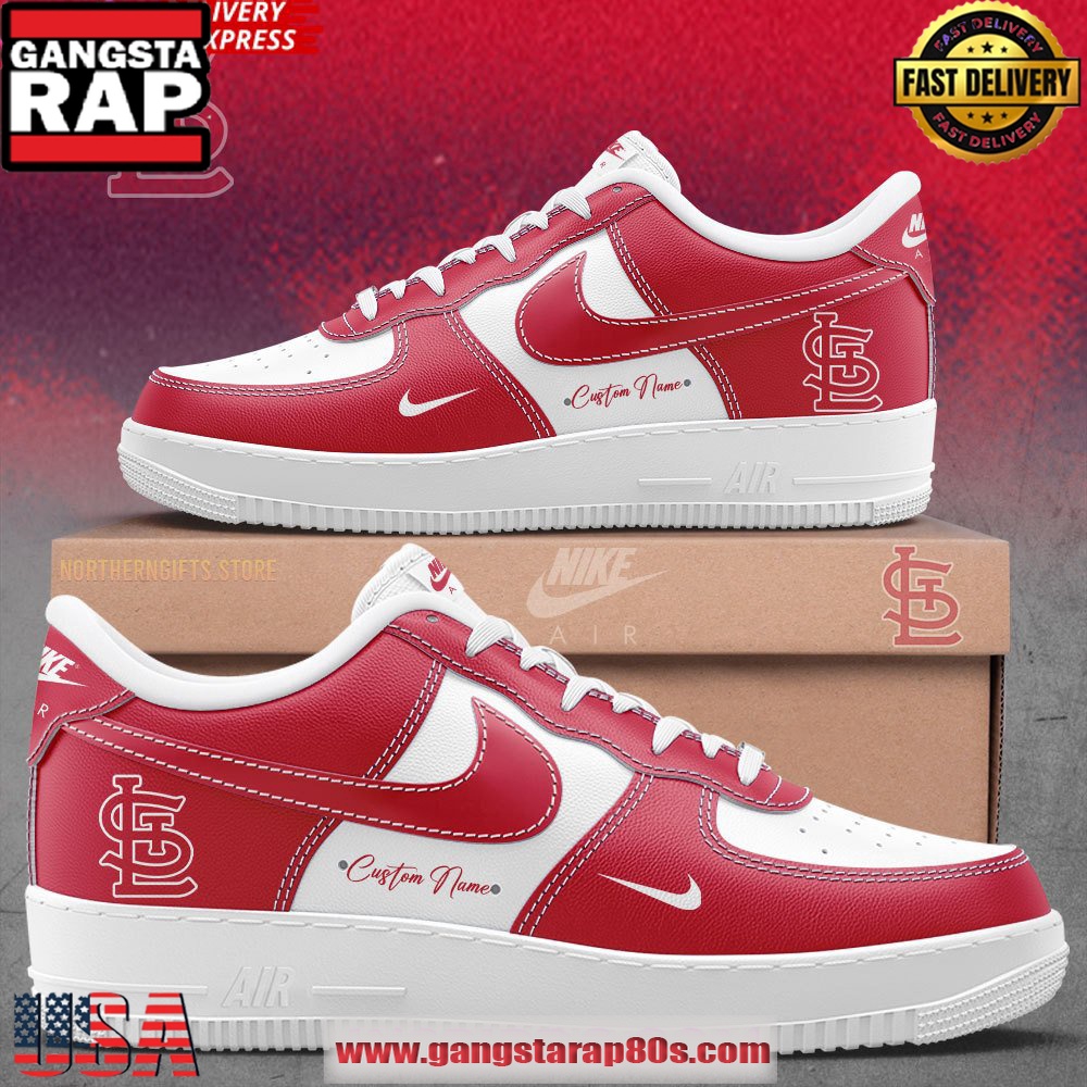 St. Louis Cardinals Custom Air Force 1 Running Sneakers Shoes