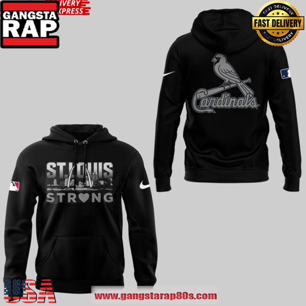 St. Louis Strong x Cardinals City Black Nike Unisex Hoodie