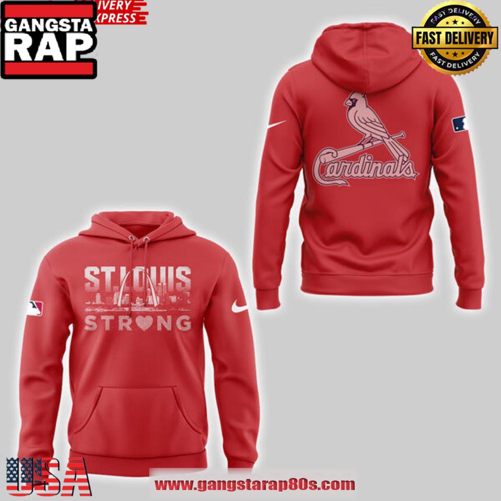 St. Louis Strong x Cardinals City Red Nike Unisex Hoodie