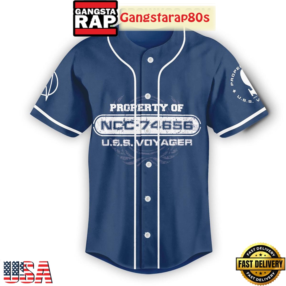 Star Trek Property Of NCC 74656 USS Voyager Custom Unique Design Baseball Jersey Star Trek Property Of NCC 74656 USS Voyager Custom Unique Design Baseball Jersey