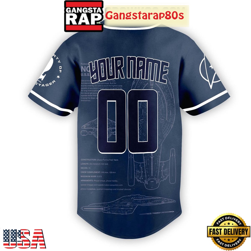 Star Trek Property Of NCC 74656 USS Voyager Custom Unique Design Baseball Jersey Star Trek Property Of NCC 74656 USS Voyager Custom Unique Design Baseball Jersey