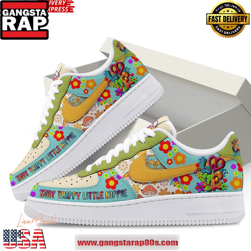Stay Trippy Little Hippie Limited Air Force 1 Running Sneakers Shoes Stay Trippy Little Hippie Limited Air Force 1 Running Sneakers Shoes