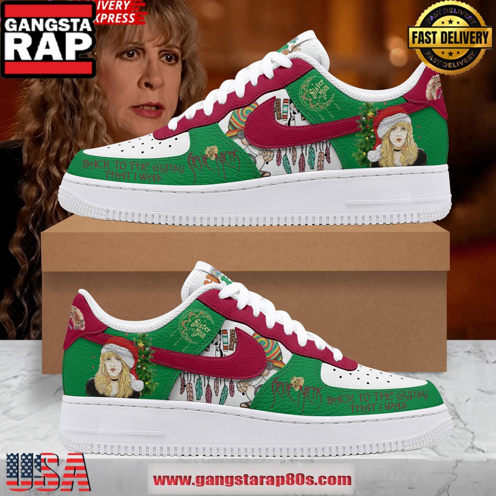Stevie Nicks Merry Christmas Special Edition Air Force 1 Running Sneakers