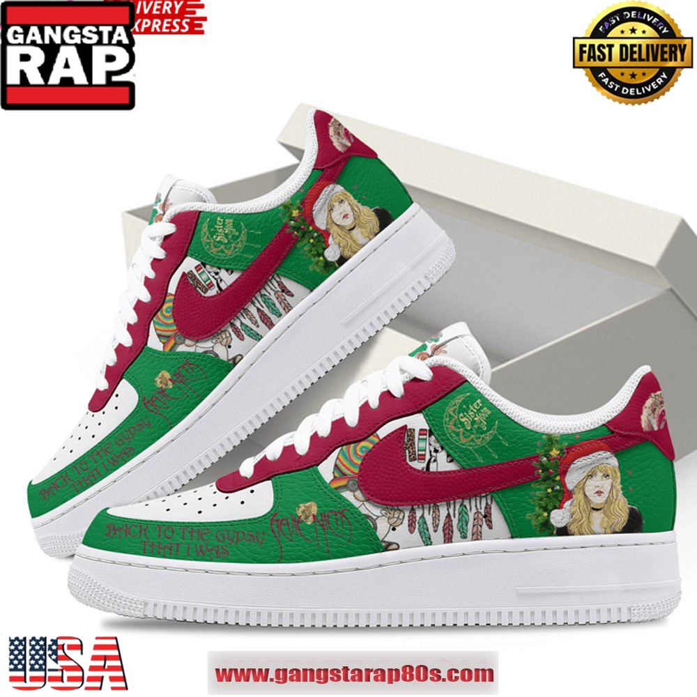 Stevie Nicks Merry Christmas Special Edition Air Force 1 Running Sneakers