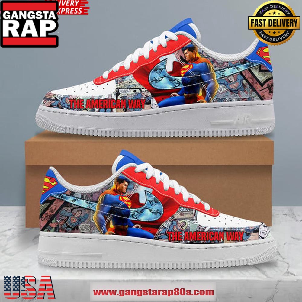 Superman The American Way Limited Edition Air Force 1 Shoes Running Sneakers Superman The American Way Limited Edition Air Force 1 Shoes Running Sneakers