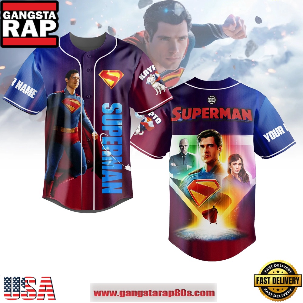 Superman Unique Design Baseball Jersey
