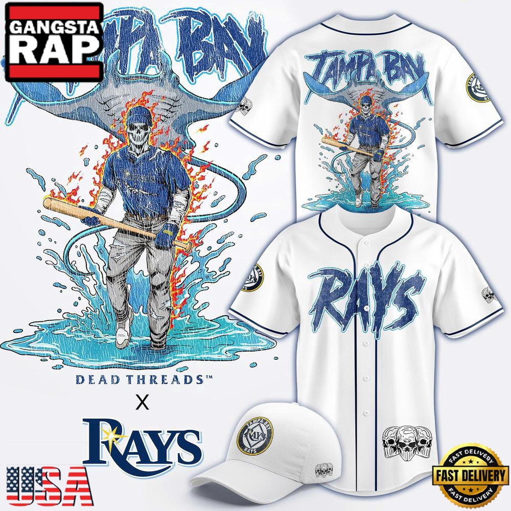 Tampa Bay Rays Dead Threads Night Limited Premium Edition Baseball Jersey