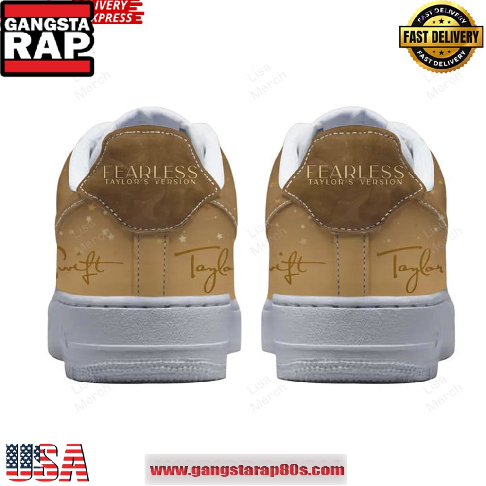 Taylor Swift Fearless Limited Edition Air Force 1 Running Sneakers Shoes Taylor Swift Fearless Limited Edition Air Force 1 Running Sneakers Shoes