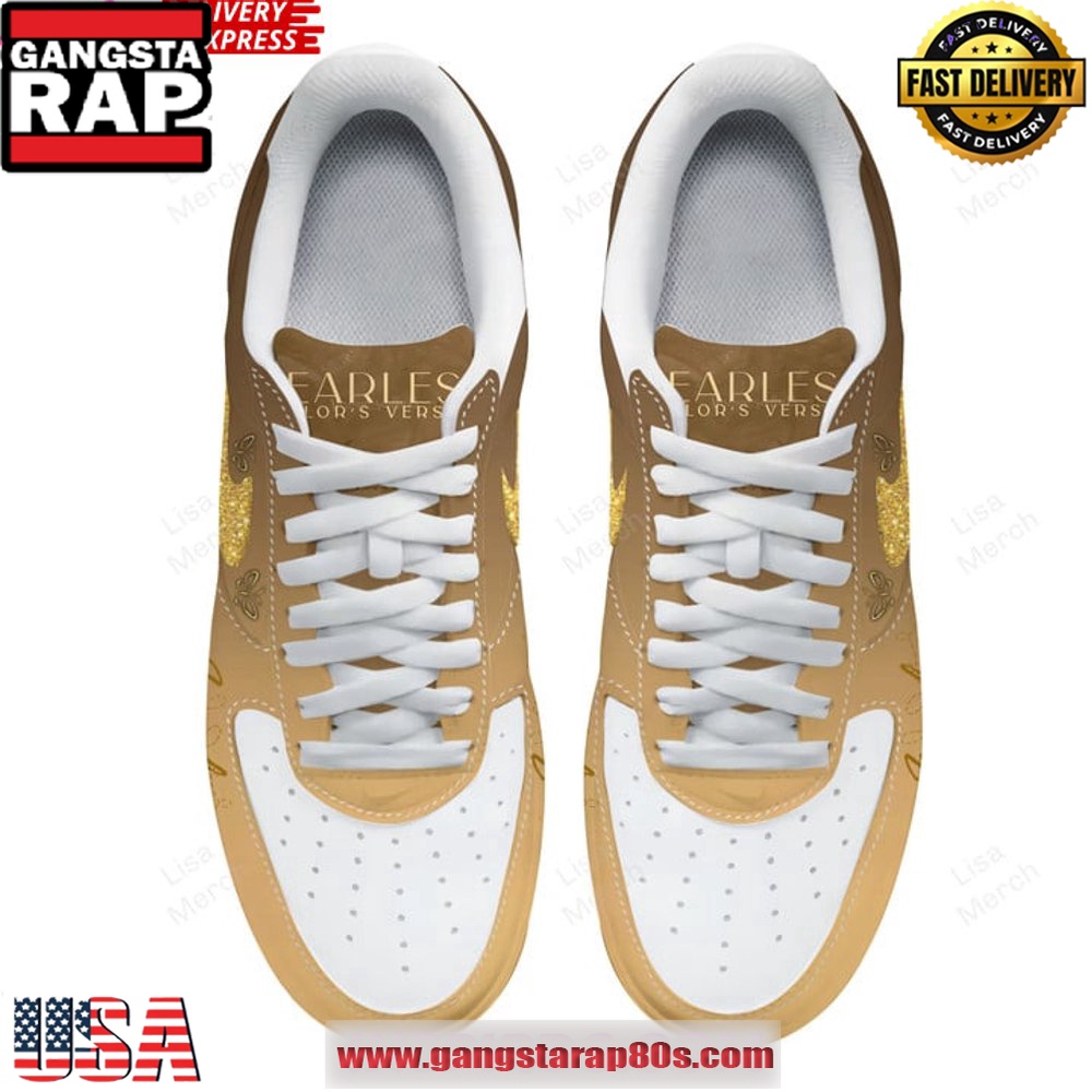 Taylor Swift Fearless Limited Edition Air Force 1 Running Sneakers Shoes Taylor Swift Fearless Limited Edition Air Force 1 Running Sneakers Shoes