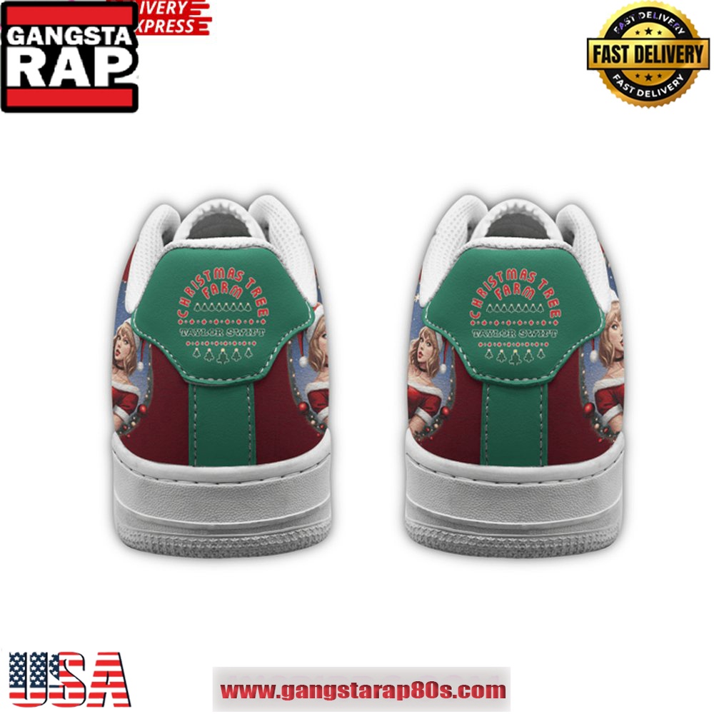 Taylor Swift Merry Christmas Special Edition Air Force 1 Running Sneakers Taylor Swift Merry Christmas Special Edition Air Force 1 Running Sneakers