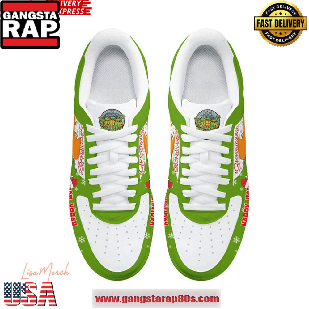 Teenage Mutant Ninja Turtles Happy Holiday Limited Edition Air Force 1 Running Sneakers Teenage Mutant Ninja Turtles Happy Holiday Limited Edition Air Force 1 Running Sneakers