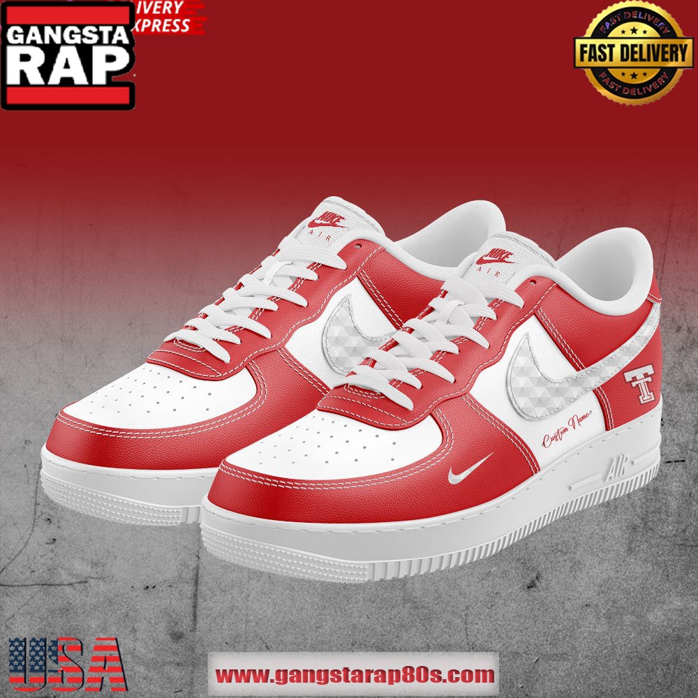 Texas Tech Football Custom Air Force 1 Running Sneakers Shoes Texas Tech Football Custom Air Force 1 Running Sneakers Shoes