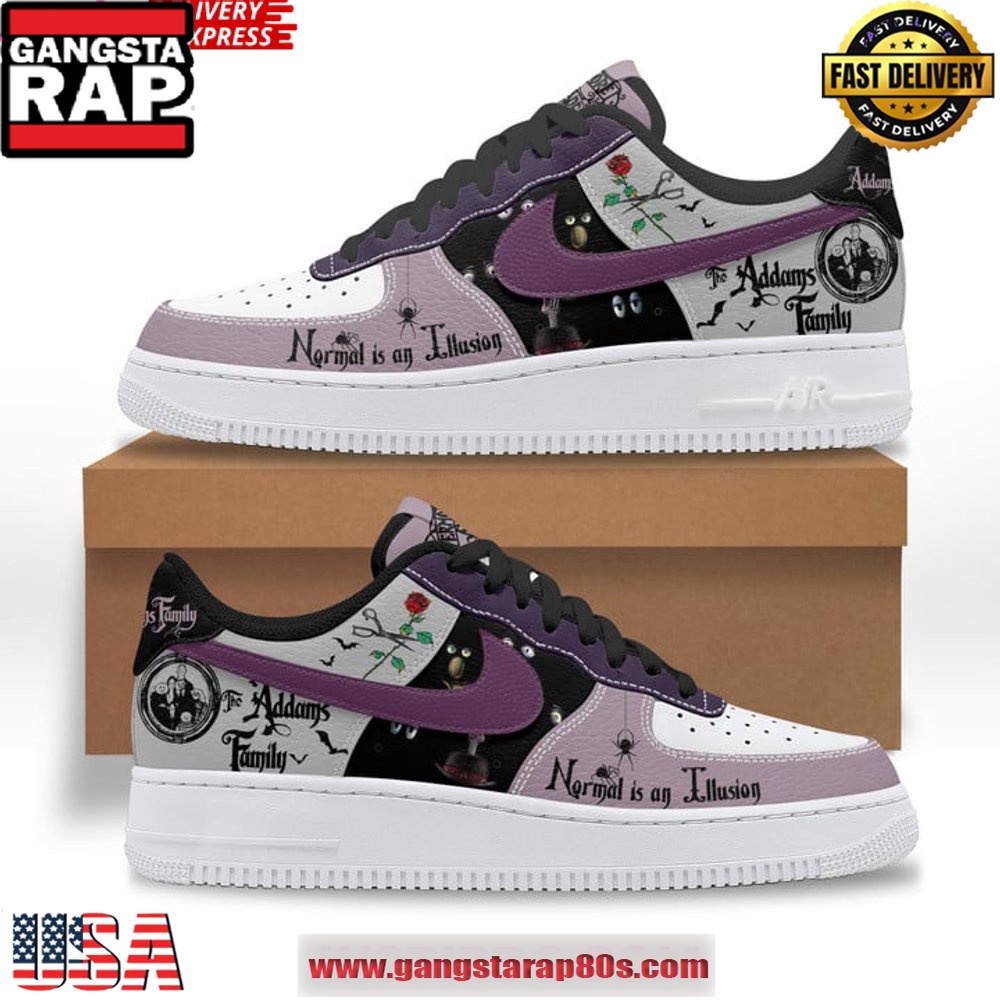 The Addams Family Normal is an Illusion Air Force 1 Running Sneakers Shoes The Addams Family Normal is an Illusion Air Force 1 Running Sneakers Shoes