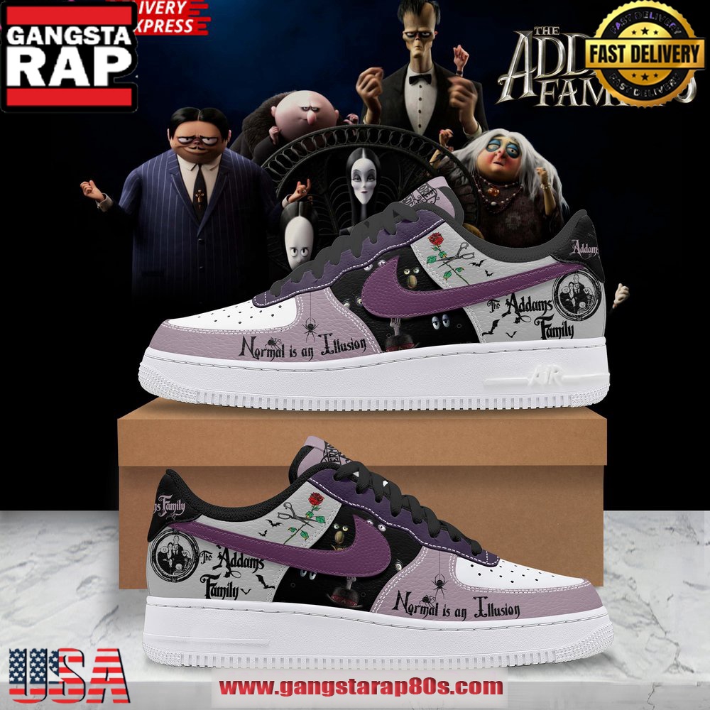 The Addams Family Normal is an Illusion Air Force 1 Running Sneakers Shoes The Addams Family Normal is an Illusion Air Force 1 Running Sneakers Shoes