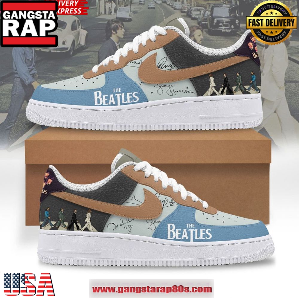 The Beatles Walking Limited Edition Air Force 1 Shoes Running Sneakers