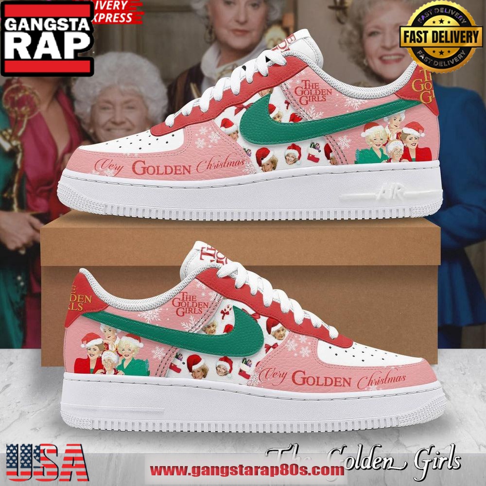 The Golden Girls Christmas Limited Edition Air Force 1 Running Sneakers Shoes The Golden Girls Christmas Limited Edition Air Force 1 Running Sneakers Shoes