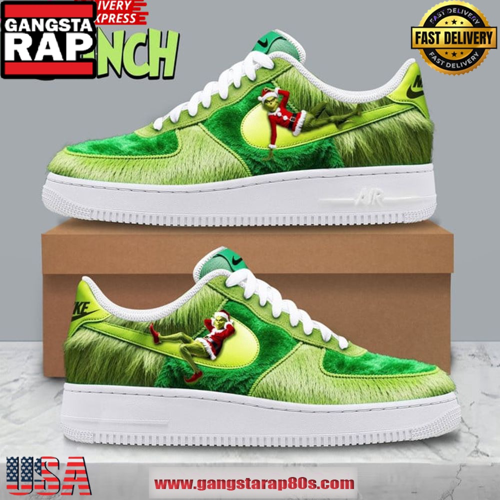 The Grinch Christmas Limited Edition Air Force 1 Sneakers Shoes