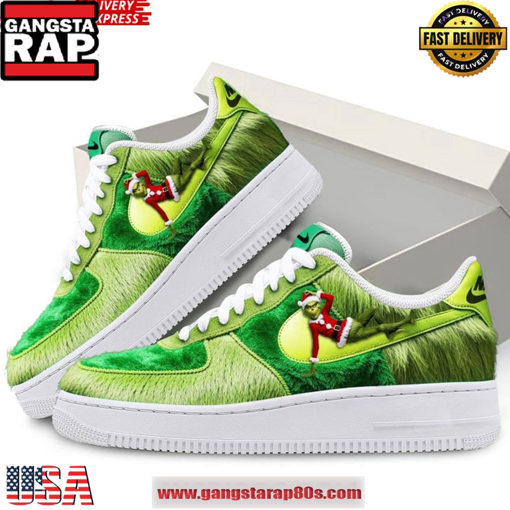 The Grinch Christmas Limited Edition Air Force 1 Sneakers Shoes