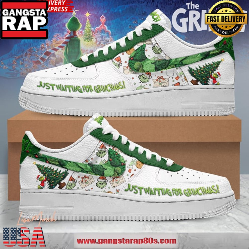 The Grinch Don’t Be a Grinch Limited Edition Air Force 1 Sneakers Shoes