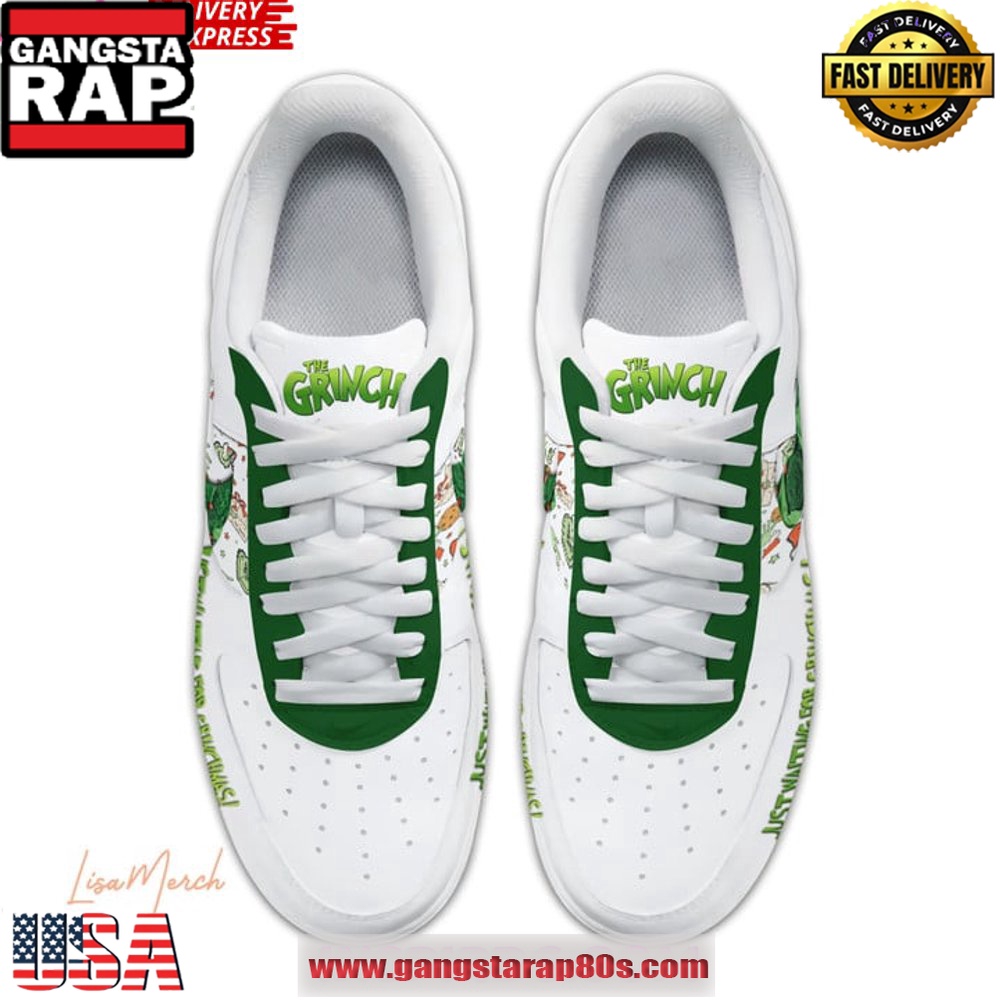 The Grinch Don’t Be a Grinch Limited Edition Air Force 1 Sneakers Shoes The Grinch Don’t Be a Grinch Limited Edition Air Force 1 Sneakers Shoes