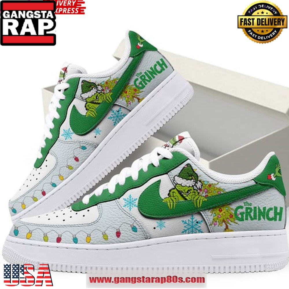 The Grinch Merry Christmas Special Edition Air Force 1 Running Sneakers