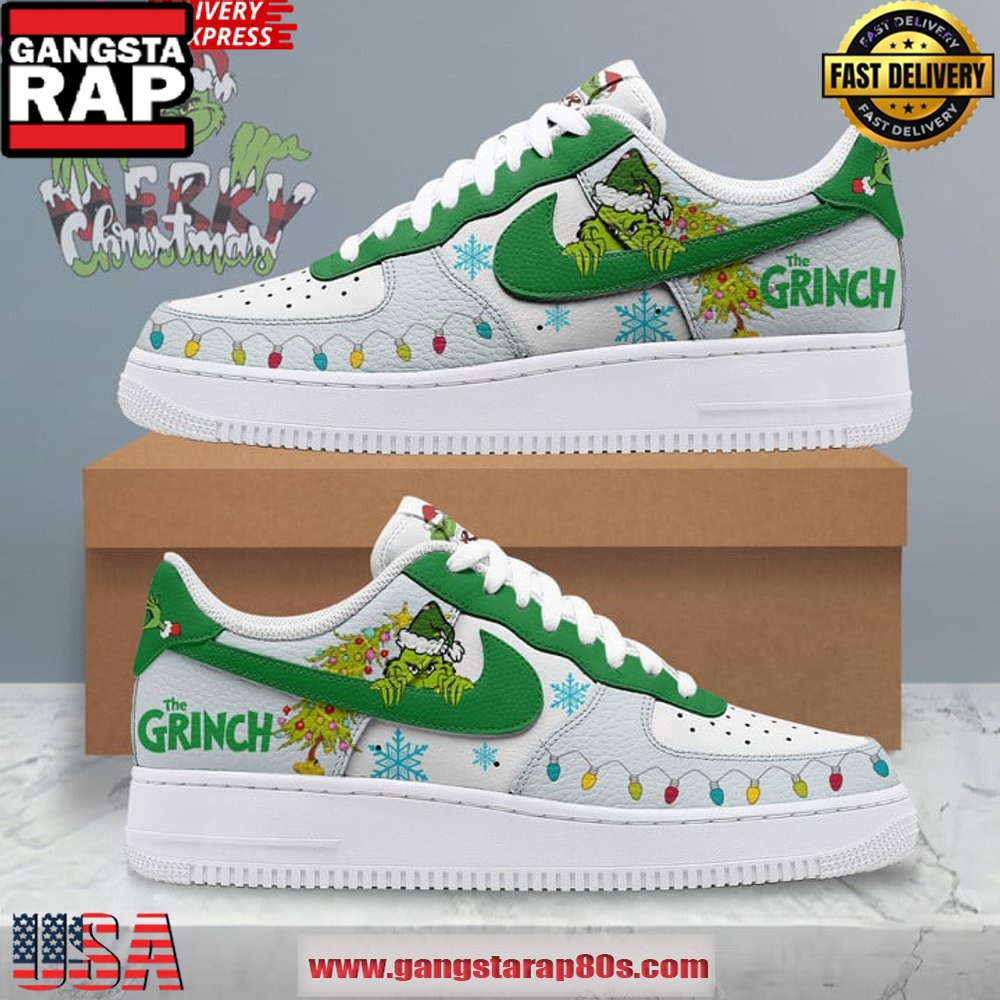 The Grinch Merry Christmas Special Edition Air Force 1 Running Sneakers