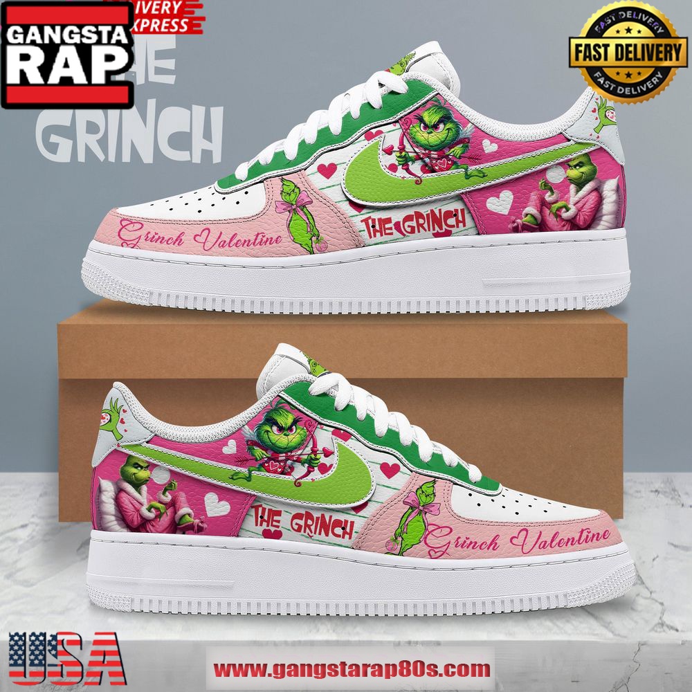 The Grinch Valentine Limited Edition Air Force 1 Shoes Running Sneakers