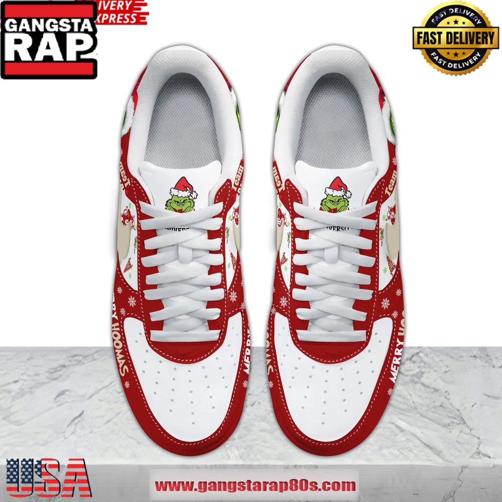 The Grinch x Indiana Hoosiers Limited Air Force 1 Running Sneakers The Grinch x Indiana Hoosiers Limited Air Force 1 Running Sneakers