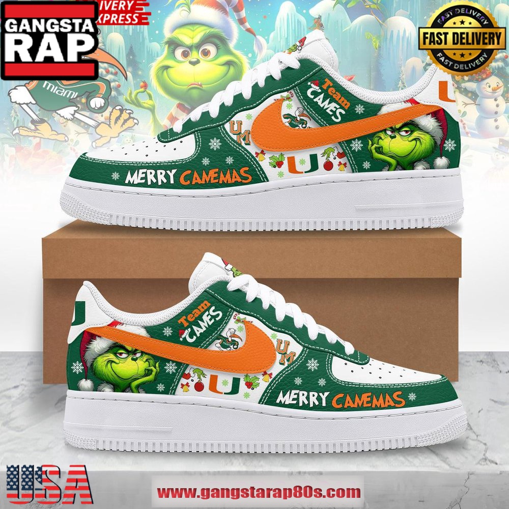 The Grinch x Miami Hurricanes Limited Air Force 1 Running Sneakers